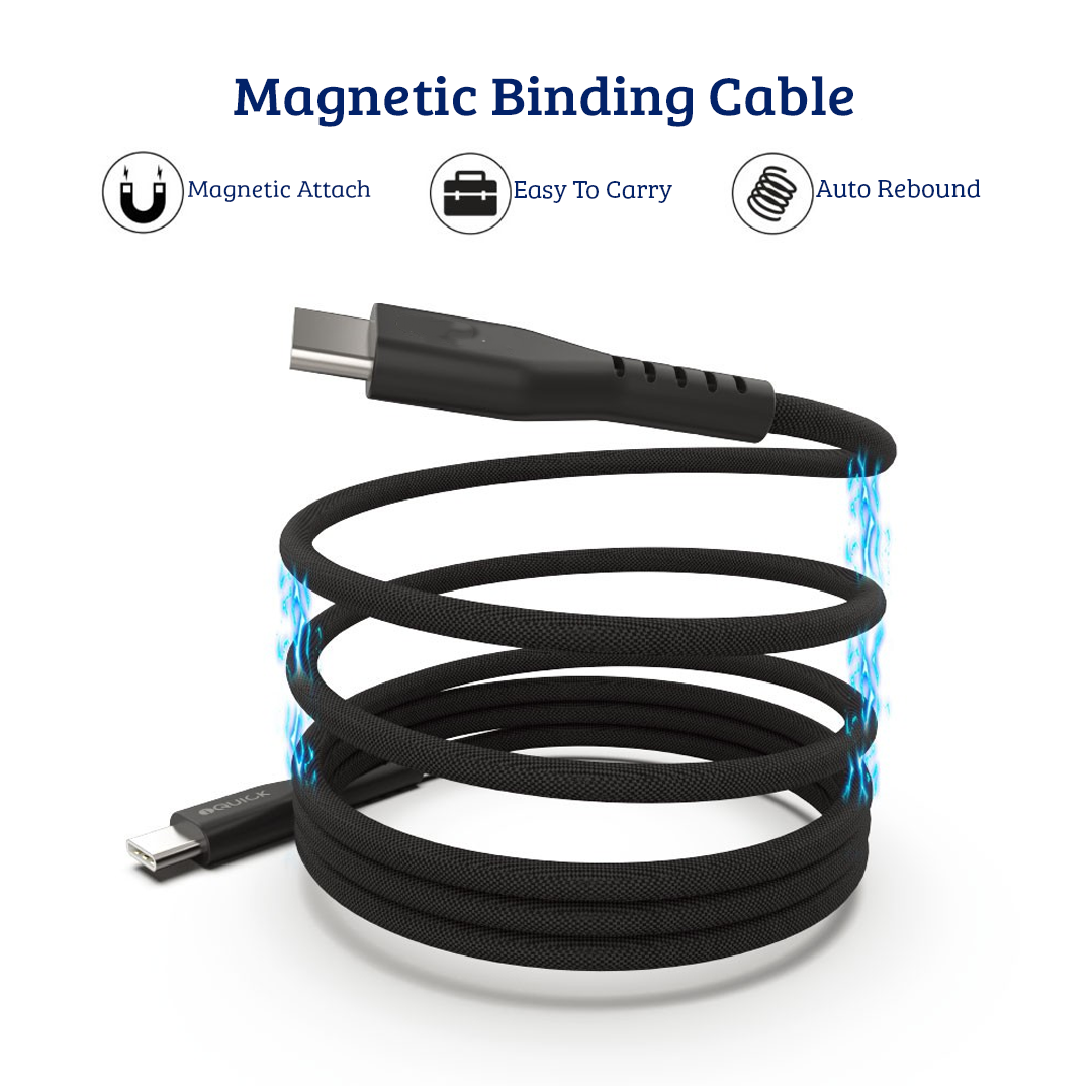 iPhone 15 Series Compatible With MagWire 1 Series Self-winding Charging Date Cable 100W/5A 1m