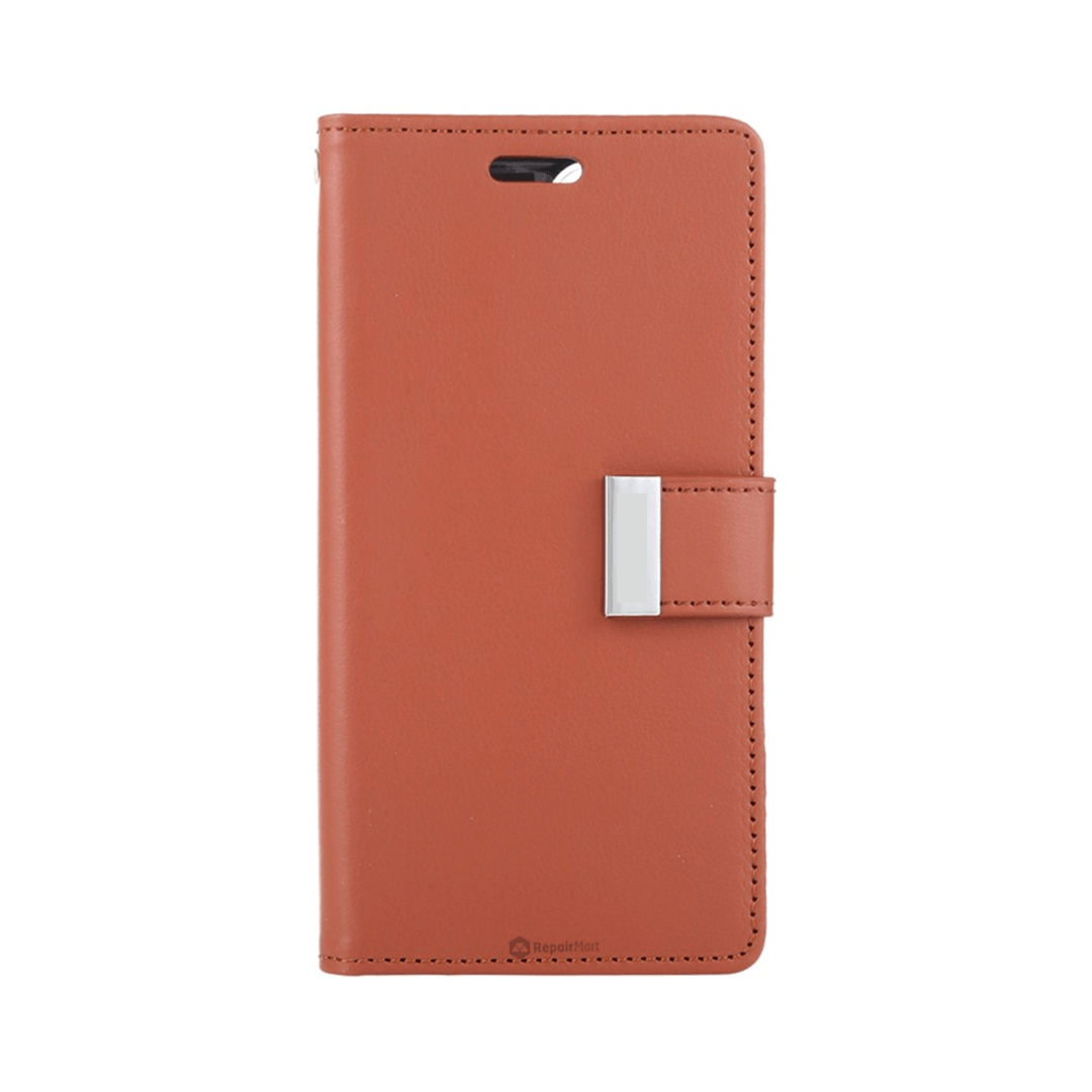 iPhone 15 Compatible Case Cover With Rich Diary for Stylish Protection - Brown
