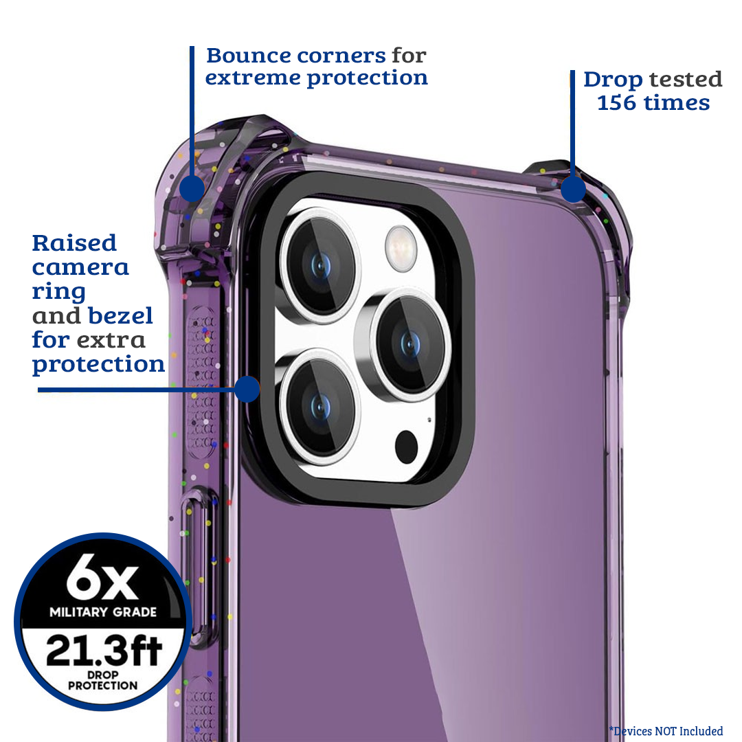 iPhone 15 Shockproof Case Cover - Drop-Resistant, Premium Quality, Comfortable Grip, Long-Lasting, Lightweight - Clear Pink