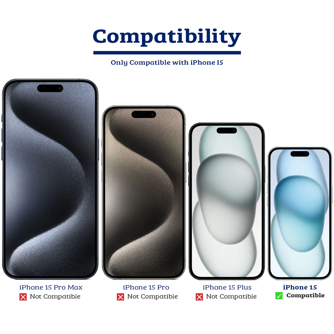 iPhone 15 Case Cover with 360° Rotation Ring Stand - MagSafe Compatible, Anti-Slip Design, Shockproof with Screen & Camera Lens Guard - Black