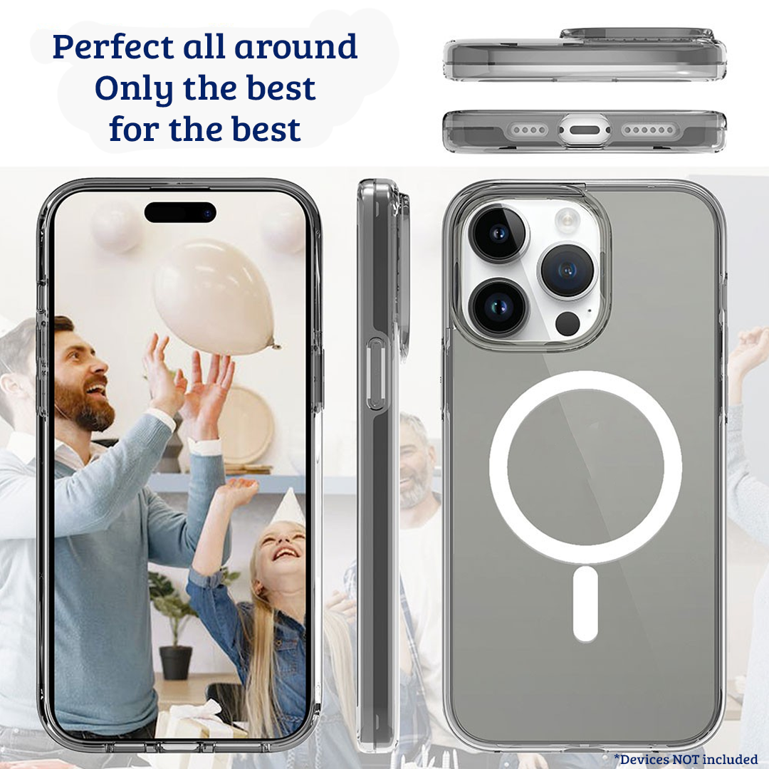 iPhone 15 Compatible Case Cover With Ultimate Shockproof Transparent And Compatible With Magsafe Technology - Transparent