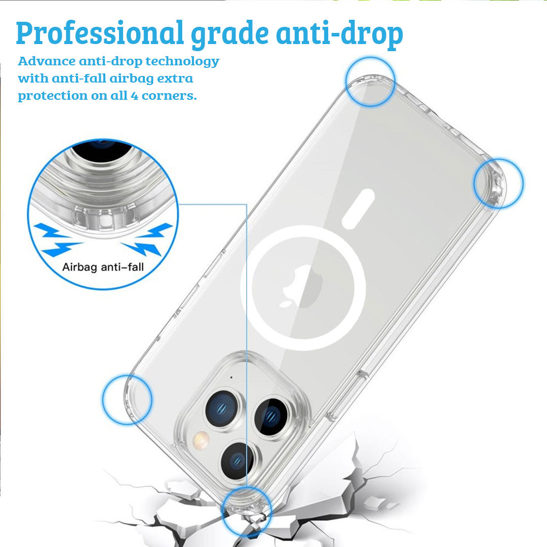 iPhone 15 High-Quality Transparent Case Cover - Acrylic + TPU Materials, MagSafe Compatible, Scratch & Bump Protection, Durable, Screen & Camera Lens Guard