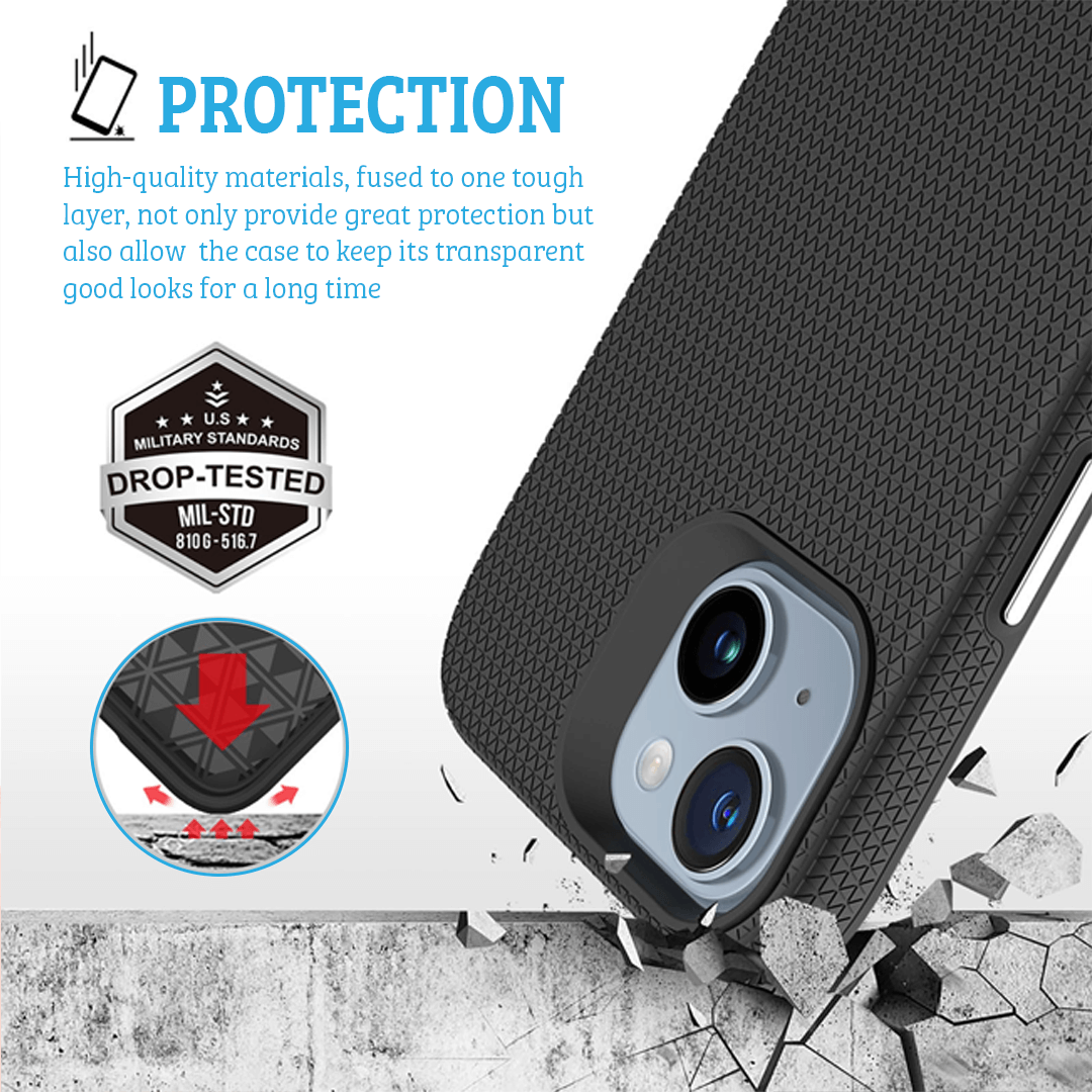 iPhone 15 Rugged Shockproof Case Cover - Best Quality, Flexible & Strong, Lightweight, Heavy-Duty Protection, Durable, MagSafe Compatible - Rose Gold