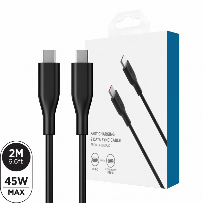 PVC USB-C to USB-C Fast Charging Cable 2M Compatible With iPhone