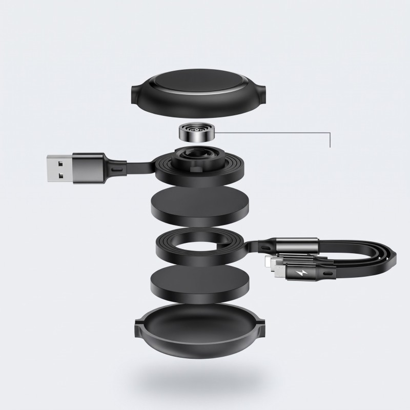Golden Loop 3 in 1 USB Cable-Micro USB / Lightning / USB-C 3.5A
