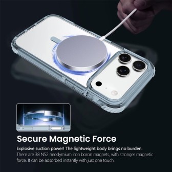 iPhone 17 & 18 Pro Max Black Echo Wave Impact Protection Transparent Case C