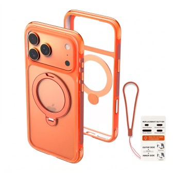 iPhone 17 Pro Max & 18 Pro Max Air Bumper Rotating Stand MagSafe Case - Orange | Free Shipping AU