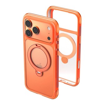 iPhone 17 Pro Max & 18 Pro Max Air Bumper Rotating Stand MagSafe Case - Orange | Free Shipping AU