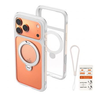 iPhone 17 Pro Max & 18 Pro Max Air Bumper Rotating Stand MagSafe Case - Grey White | Free Shipping AU