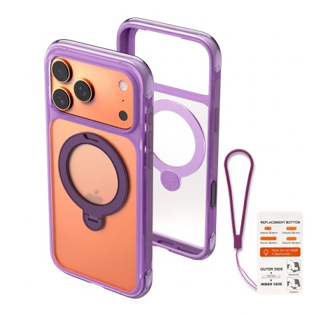 iPhone 17 Pro Max & 18 Pro Max Air Bumper Rotating Stand MagSafe Case - Wine | Free Shipping AU