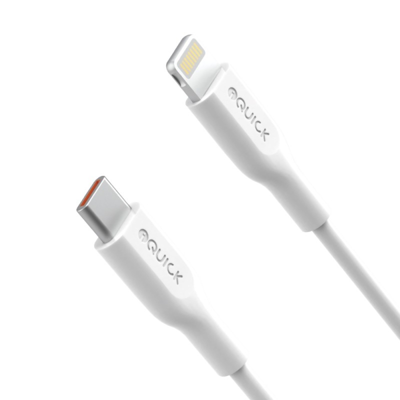 PVC USB-C to Lightning Fast Charging Cable 2M -White