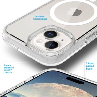iPhone 15 Plus Shockproof Transparent Compatible Magsafe