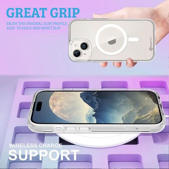 iPhone 15 Plus Shockproof Transparent Compatible Magsafe