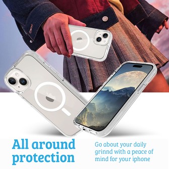 iPhone 15 Plus Shockproof Transparent Compatible Magsafe