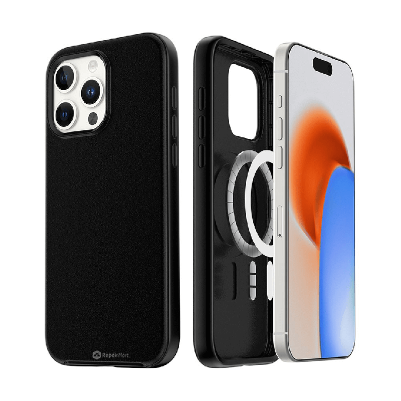 iPhone 15 Pro Max MagSafe Compatible Hybrid Shockproof Case Cover - Bl