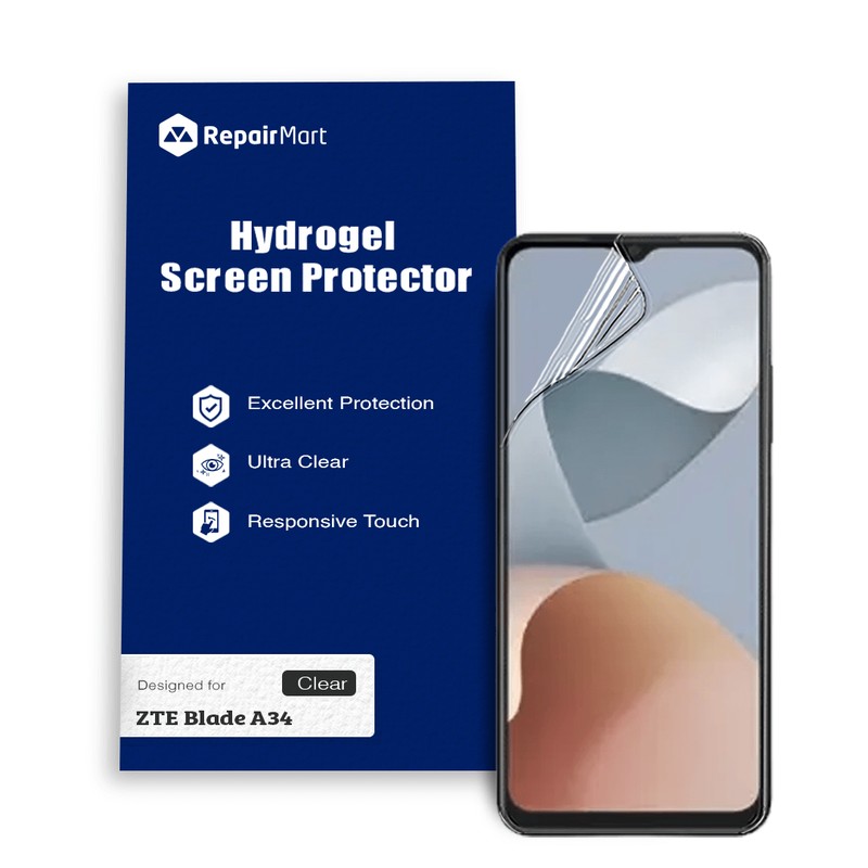 ZTE Blade A34 Hydrogel Screen Protector Film Guard Cover