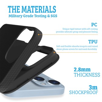 iPhone 15 Rugged Shockproof Phone Case — Rose Gold