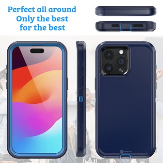 iPhone 15 Rugged Armour Phone Case — Red