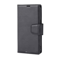 iPhone 15 Plus Magnetic Flip Wallet Phone Case — Black