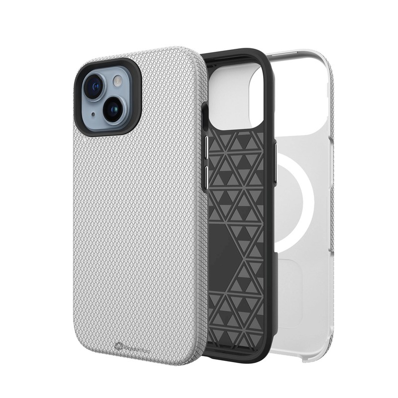 iPhone 15 Rugged Shockproof Phone Case — Silver Australia