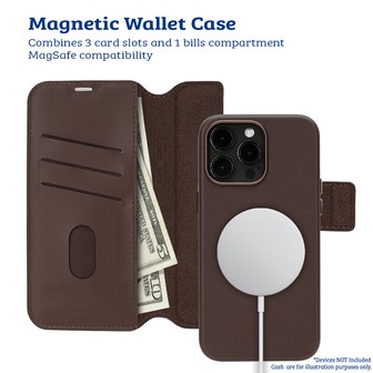 iPhone 15 Pro Max Folio Urbain Magnetic Leather Detachable