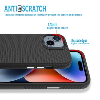 iPhone 15 Plus Rugged Shockproof Phone Case — Red