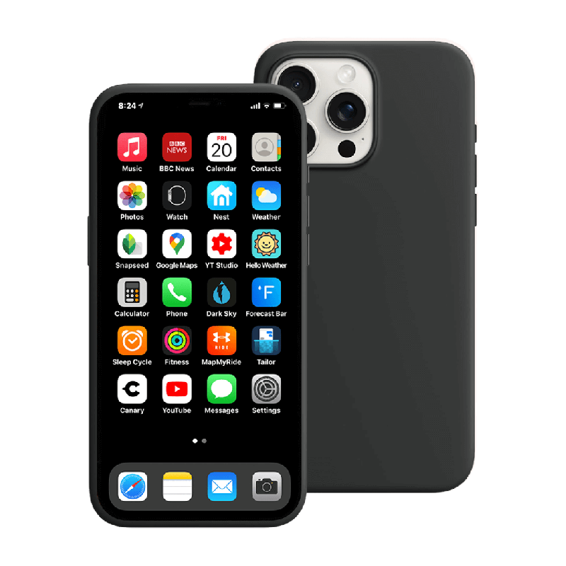 iPhone 15 Plus Liquid Silicone Case Cover - Black | Australia