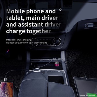 Digital Display Intelligent Dual Quick Car Charger