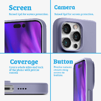 iPhone 15 Plus Soft Silicone Case Cover - Lavender | Australia