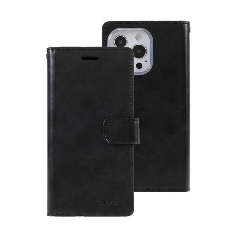iPhone 15 Plus Flip Wallet Phone Case — Black