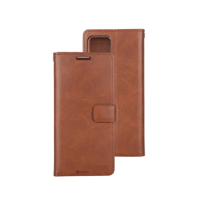 iPhone 15 Plus Flip Diary Case Cover - Brown | Australia