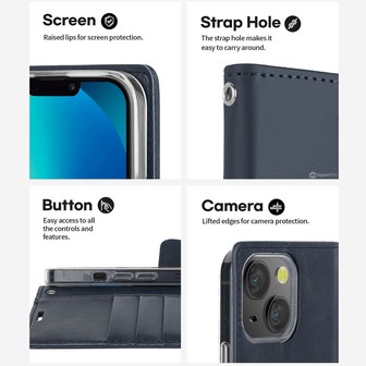 iPhone 15 Plus High-Quality Flip Wallet Phone Case — Black #2