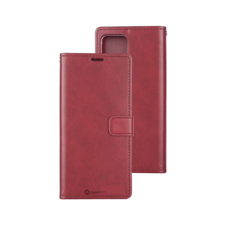 iPhone 15 Plus Flip Diary Phone Case — Wine