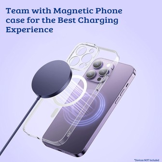 Simple Mini3 Magnetic Wireless Charger Charging Pad 15W Purple