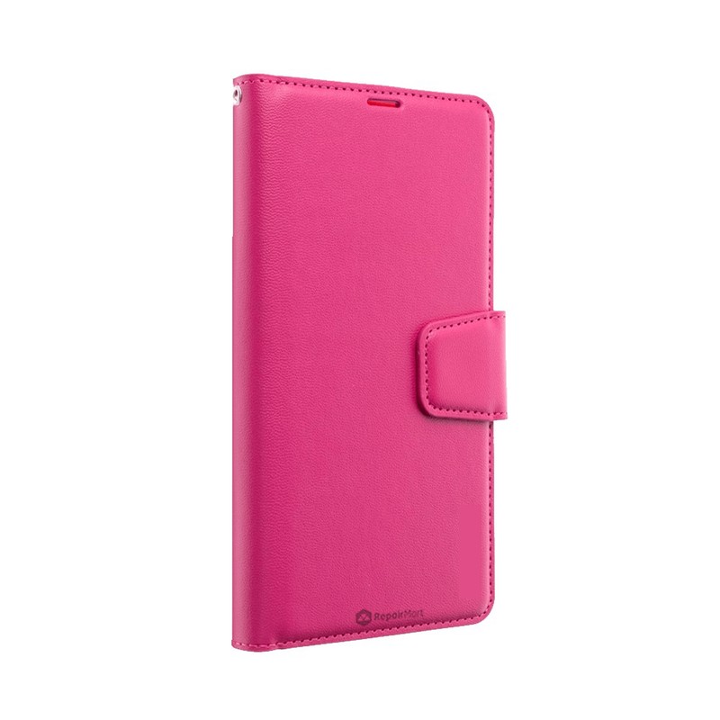 iPhone 15 Pro Pu Flip Leather Wallet in Hot Pink Phone Case