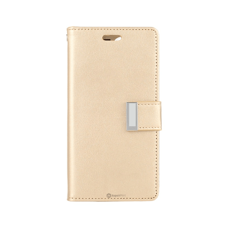 iPhone 15 Pro High-Quality Flip Wallet Case Cover - Gold | Australia