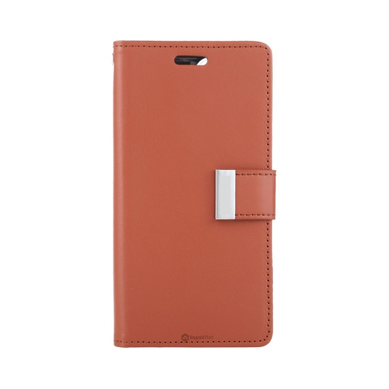 iPhone 15 Plus High-Quality Flip Wallet Phone Case — Brown