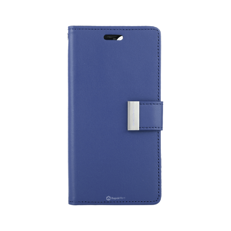 iPhone 15 Pro High-Quality Flip Wallet Case Cover - Navy | Australia
