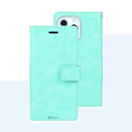 iPhone 15 Plus Flip Wallet Phone Case — Mint