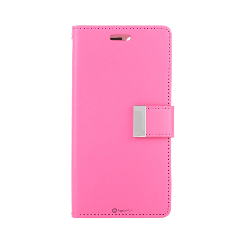 iPhone 15 Pro High-Quality Flip Wallet Case Cover - Hot Pink