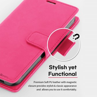 iPhone 15 Pro Flip Diary Phone Case — Black