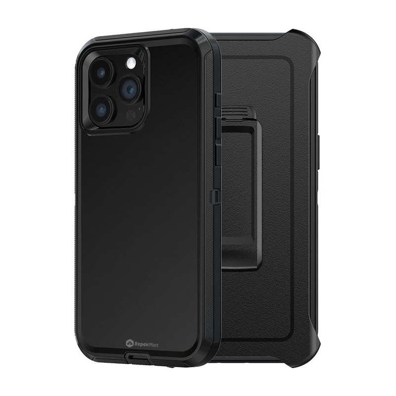 iPhone 15 Pro Max Rugged Armour Phone Case — Black