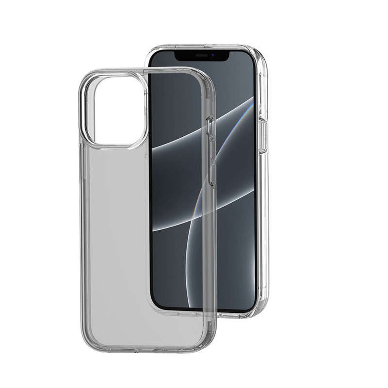 iPhone 14 Plus Clear Shockproof Phone Case — Black