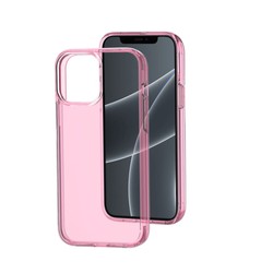 iPhone 14 Pro Max Clear Shockproof Phone Case — Pink