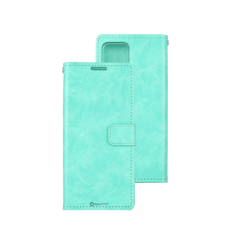 iPhone 15 Pro Max Flip Diary Case Cover - Mint | Australia