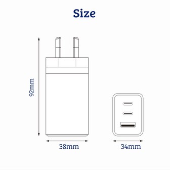 65W USB-C Dual Ports Charging Wall Charger... | RepairMart