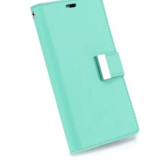 iPhone 14 High-Quality Flip Wallet Phone Case — Mint