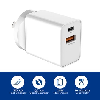 20W PD3.0+QC3.0 Fast Charging Wall Charger... | RepairMart