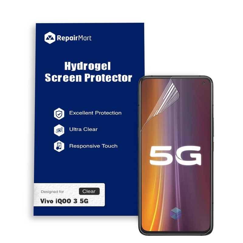 Vivo iQOO 3 5G Compatible Premium Hydrogel Screen Protector