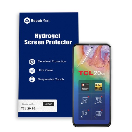 TCL 20 5G Compatible Premium Hydrogel Screen Protector With
